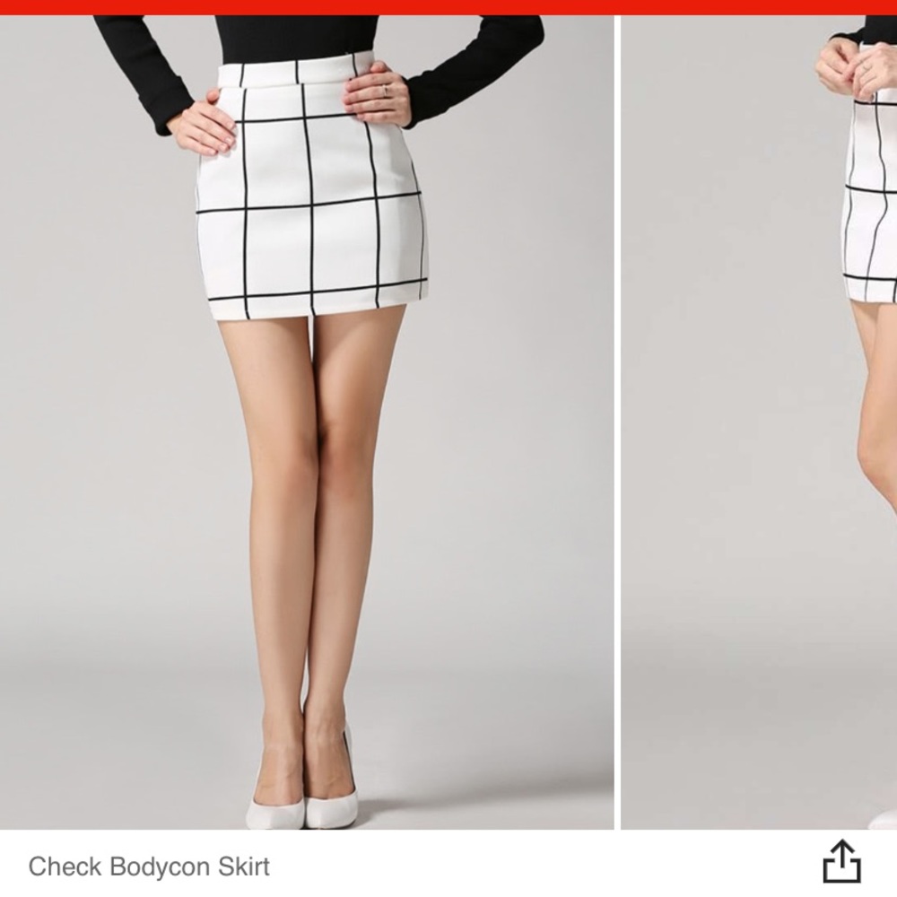 Checkered mini skirt